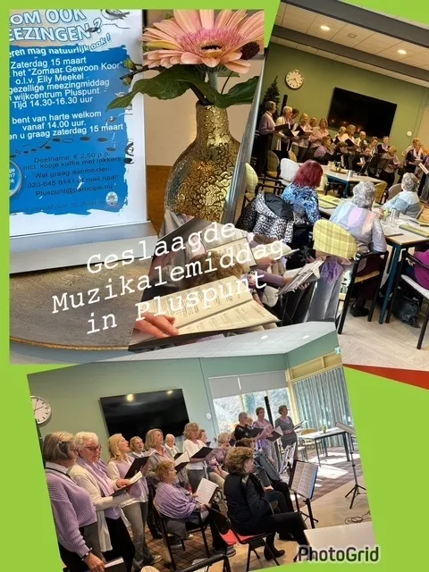 Beeld bij project ““Zomaar Gewoon Meezingen” in Wijkcentrum Pluspunt groot succes !Georganiseerd door Participe, gesponsord door Amstelidee”
