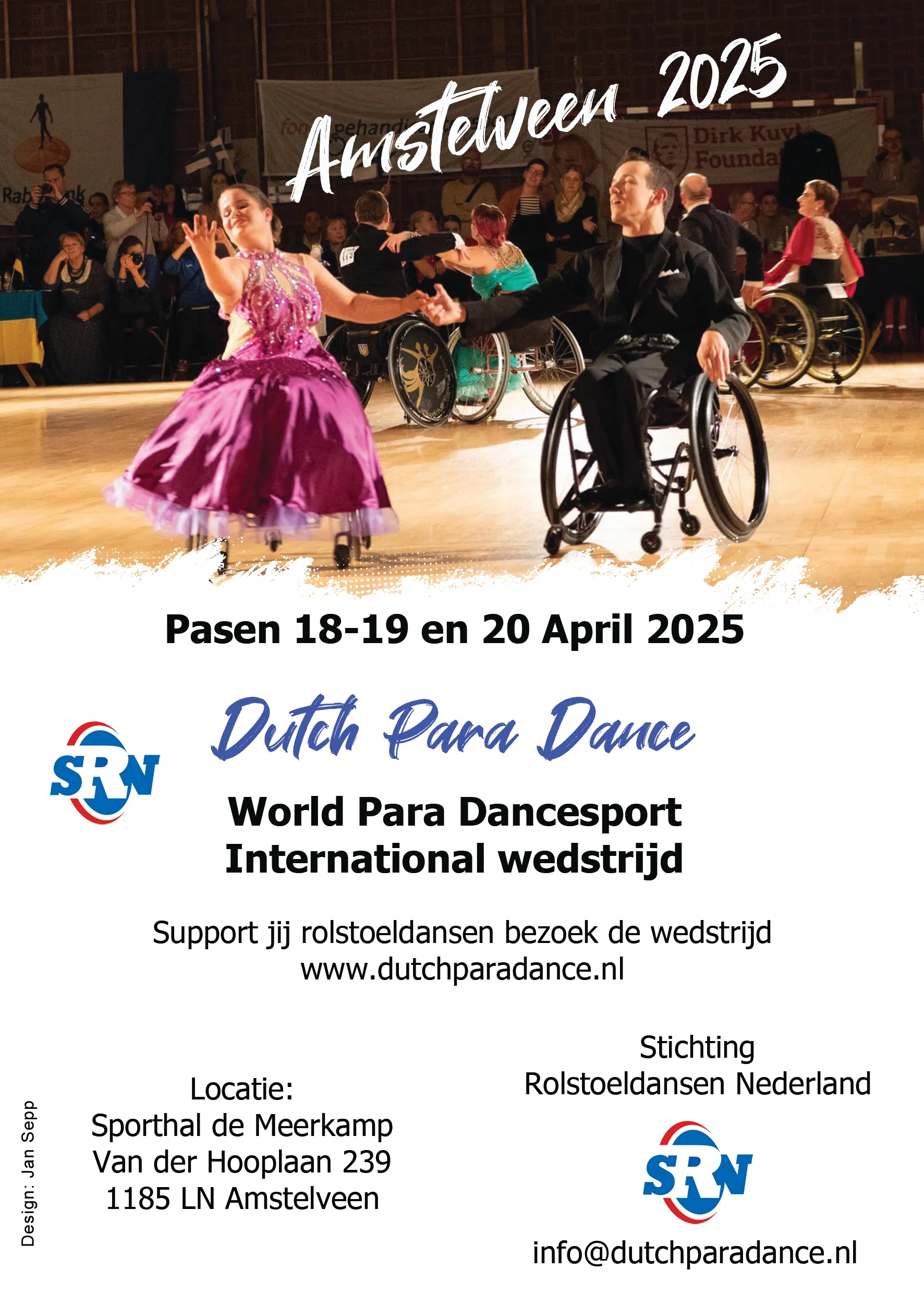 Beeld bij project “AMSTELIDEE SUPPORT DE DUTCH PARA DANCE 18-19 EN 20 APRIL IN AMSTELVEEN”