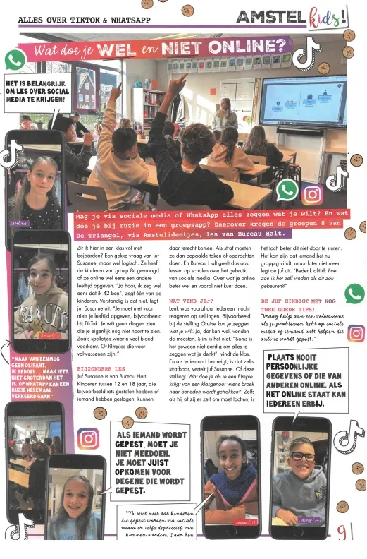 Beeld bij project “Amstelidee sponsort gastlessen over online gedrag door Bureau Halt op De Triangel in Amstelveen.”